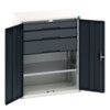 Verso Kitted Cupboard, 2 Doors, Anthracite Grey, 1000 x 800 x 550mm thumbnail-0