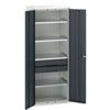 Verso Kitted Cupboard, 2 Doors, Anthracite Grey, 2000 x 800 x 550mm thumbnail-0