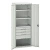 Verso Kitted Cupboard, 2 Doors, Light Grey, 2000 x 800 x 550mm thumbnail-0