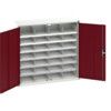 VERSO CUPBOARD 1050x350x1000mm 28COMPARTMENTS-LIGHT GREY/RED thumbnail-0