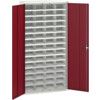 VERSO CUPBOARD 1050x350x2000mm 60COMPARTMENTS-LIGHT GREY/RED thumbnail-0