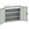 Verso Kitted Cupboard, 2 Doors, Light Grey, 1000 x 1050 x 550mm thumbnail-0