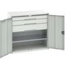 Verso Kitted Cupboard, 2 Doors, Light Grey, 1000 x 1050 x 550mm thumbnail-0