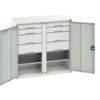 Verso PPE Cupboard, 2 Doors, Light Grey, 1000 x 1050 x 550mm thumbnail-0