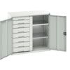 Verso PPE Cupboard, 2 Doors, Light Grey, 1000 x 1050 x 550mm thumbnail-0