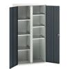 Verso PPE Cupboard, 2 Doors, Anthracite Grey, 2000 x 1050 x 550mm thumbnail-0