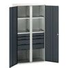 Verso PPE Cupboard, 2 Doors, Anthracite Grey, 2000 x 1050 x 550mm thumbnail-0