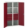 Verso PPE Cupboard, 2 Doors, Red, 2000 x 1050 x 550mm thumbnail-0