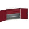 Verso Kitted Cupboard, 2 Doors, Red, 1000 x 1300 x 550mm thumbnail-0