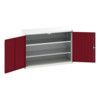 Verso Storage Cabinet, 2 Doors, Red, 900 x 1300 x 550mm thumbnail-0