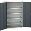 Verso Storage Cabinet, 2 Doors, Anthracite Grey, 2000 x 1300 x 550mm thumbnail-0