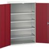 Verso Storage Cabinet, 2 Doors, Red, 2000 x 1300 x 550mm thumbnail-0