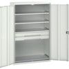 Verso Kitted Cupboard, 2 Doors, Light Grey, 2000 x 1300 x 550mm thumbnail-0