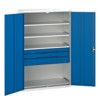 Verso Kitted Cupboard, 2 Doors, Blue, 2000 x 1300 x 550mm thumbnail-0