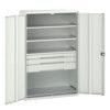 Verso Kitted Cupboard, 2 Doors, Light Grey, 2000 x 1300 x 550mm thumbnail-0