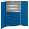 Verso Kitted Cupboard, 2 Doors, Blue, 2000 x 1300 x 550mm thumbnail-0