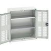 Verso Storage Cabinet, 2 Ventilated Doors, Light Grey, 900 x 800 x 350mm thumbnail-0