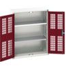 Verso Storage Cabinet, 2 Ventilated Doors, Red, 1000 x 800 x 350mm thumbnail-0