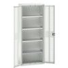 Verso Storage Cabinet, 2 Ventilated Doors, Light Grey, 2000 x 800 x 350mm thumbnail-0