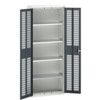Verso Storage Cabinet, 2 Ventilated Doors, Anthracite Grey, 2000 x 800 x 350mm thumbnail-0