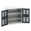 Verso Storage Cabinet, 2 Ventilated Doors, Anthracite Grey, 800 x 800 x 550mm thumbnail-0