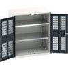 Verso Storage Cabinet, 2 Ventilated Doors, Anthracite Grey, 900 x 800 x 550mm thumbnail-0