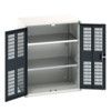 Verso Storage Cabinet, 2 Ventilated Doors, Anthracite Grey, 1000 x 800 x 550mm thumbnail-0