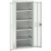 Verso Storage Cabinet, 2 Ventilated Doors, Light Grey, 2000 x 800 x 550mm thumbnail-0