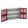 Verso Storage Cabinet, 2 Ventilated Doors, Red, 900 x 1050 x 350mm thumbnail-0