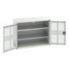 Verso Storage Cabinet, 2 Ventilated Doors, Light Grey, 800 x 1050 x 550mm thumbnail-0