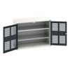 Verso Storage Cabinet, 2 Ventilated Doors, Anthracite Grey, 800 x 1050 x 550mm thumbnail-0