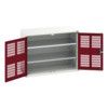 Verso Storage Cabinet, 2 Ventilated Doors, Red, 800 x 1050 x 550mm thumbnail-0