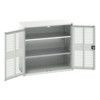 Verso Storage Cabinet, 2 Ventilated Doors, Light Grey, 1000 x 1050 x 550mm thumbnail-0