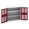 Verso Storage Cabinet, 2 Ventilated Doors, Red, 1000 x 1050 x 550mm thumbnail-0