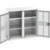 Verso PPE Cupboard, 2 Ventilated Doors, Light Grey, 1000 x 1050 x 550mm thumbnail-0