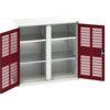 Verso PPE Cupboard, 2 Ventilated Doors, Red, 1000 x 1050 x 550mm thumbnail-0