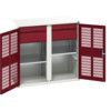 Verso PPE Cupboard, 2 Ventilated Doors, Red, 1000 x 1050 x 550mm thumbnail-0