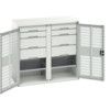 Verso PPE Cupboard, 2 Ventilated Doors, Light Grey, 1000 x 1050 x 550mm thumbnail-0