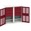 Verso PPE Cupboard, 2 Ventilated Doors, Red, 1000 x 1050 x 550mm thumbnail-0