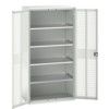 Verso Storage Cabinet, 2 Ventilated Doors, Light Grey, 2000 x 1050 x 550mm thumbnail-0