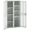 Verso PPE Cupboard, 2 Ventilated Doors, Light Grey, 2000 x 1050 x 550mm thumbnail-0