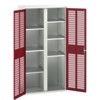 Verso PPE Cupboard, 2 Ventilated Doors, Red, 2000 x 1050 x 550mm thumbnail-0