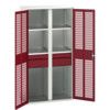 Verso PPE Cupboard, 2 Doors, Red, 2000 x 1050 x 550mm thumbnail-0