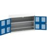 Verso Storage Cabinet, 2 Ventilated Doors, Blue, 800 x 1300 x 550mm thumbnail-0