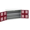 Verso Storage Cabinet, 2 Ventilated Doors, Red, 800 x 1300 x 550mm thumbnail-0