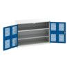 Verso Storage Cabinet, 2 Ventilated Doors, Blue, 900 x 1300 x 550mm thumbnail-0