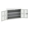 Verso Storage Cabinet, 2 Ventilated Doors, Light Grey, 900 x 1300 x 550mm thumbnail-0