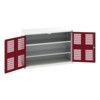 Verso Storage Cabinet, 2 Ventilated Doors, Red, 900 x 1300 x 550mm thumbnail-0