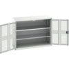 Verso Storage Cabinet, 2 Ventilated Doors, Light Grey, 1000 x 1300 x 550mm thumbnail-0