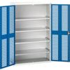 Verso Storage Cabinet, 2 Ventilated Doors, Blue, 2000 x 1300 x 550mm thumbnail-0